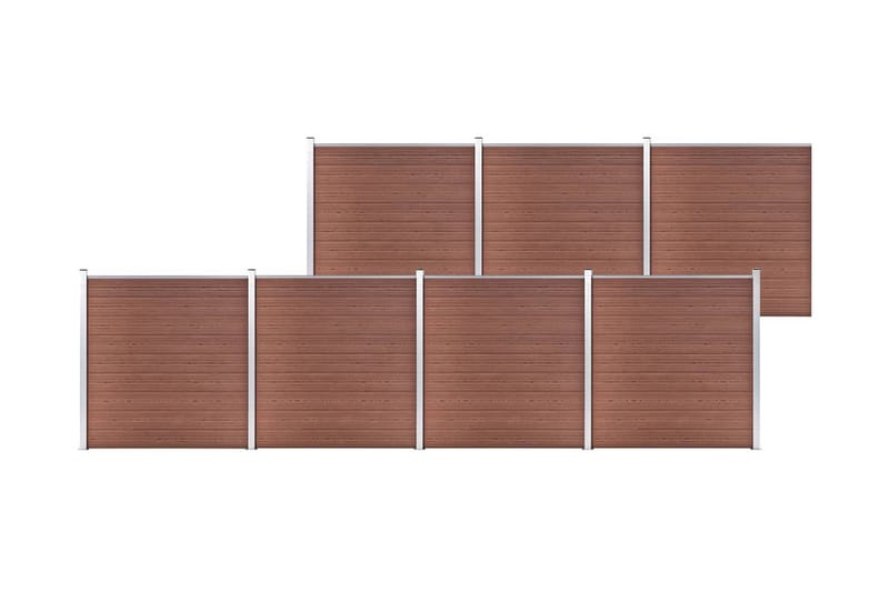 Hagegjerde WPC 1218x186 cm brun - Hus & oppussing - Innsynsbeskyttelse & innhegning - Gjerde