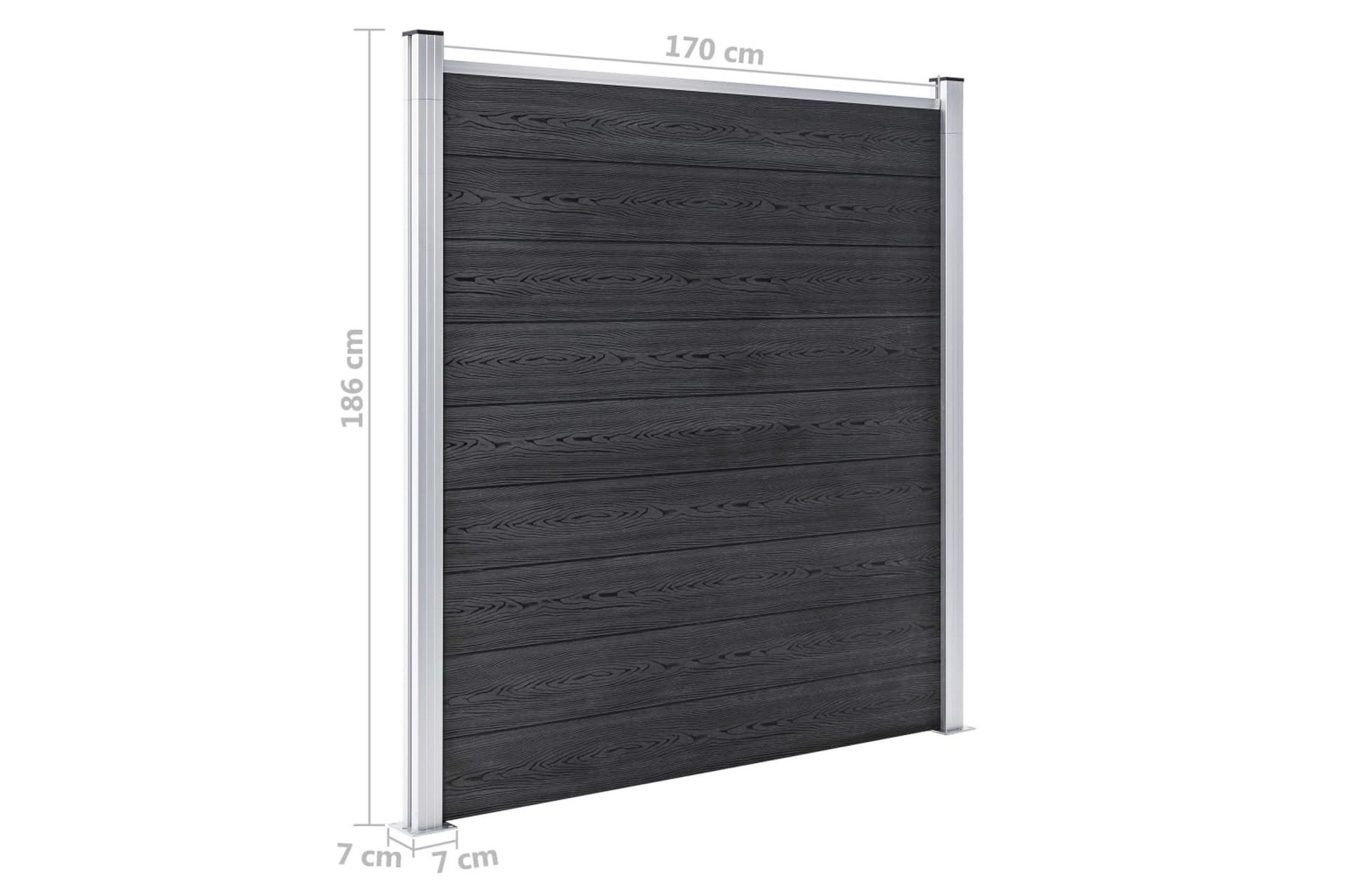 Hagegjerde WPC 1218x186 cm grå - Hus & oppussing - Innsynsbeskyttelse & innhegning - Gjerde