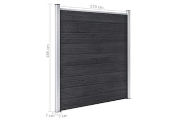 Hagegjerde WPC 1218x186 cm grå - Hus & oppussing - Innsynsbeskyttelse & innhegning - Gjerde
