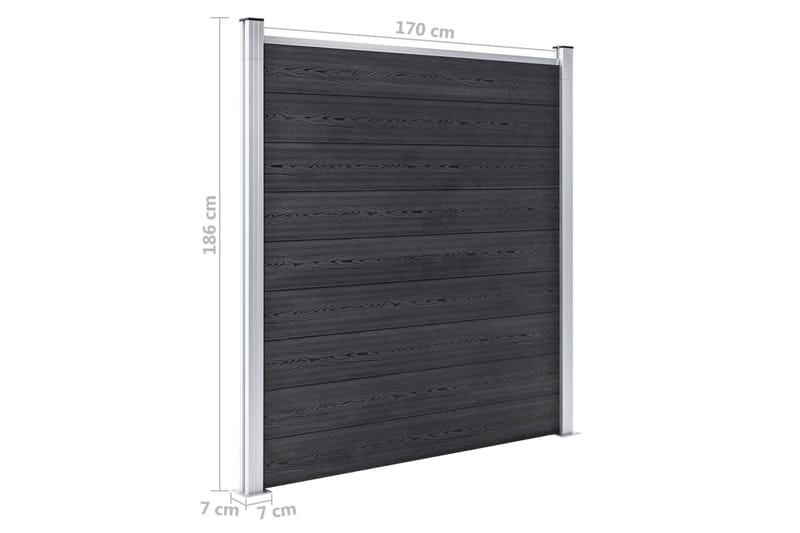 Hagegjerde WPC 1391x186 cm grå - Hus & oppussing - Innsynsbeskyttelse & innhegning - Gjerde