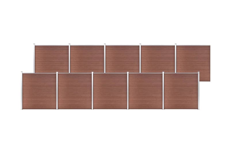 Hagegjerde WPC 1737x186 cm brun - Hus & oppussing - Innsynsbeskyttelse & innhegning - Gjerde
