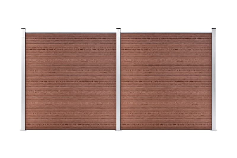 Hagegjerde WPC 353x186 cm brun - Hus & oppussing - Innsynsbeskyttelse & innhegning - Gjerde
