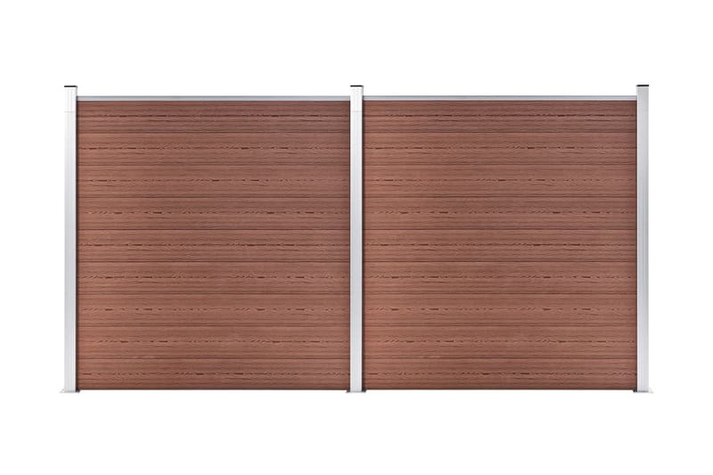 Hagegjerde WPC 353x186 cm brun - Tregjerde