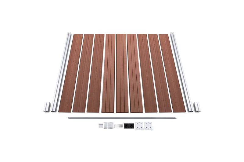 Hagegjerde WPC 353x186 cm brun - Hus & oppussing - Innsynsbeskyttelse & innhegning - Gjerde