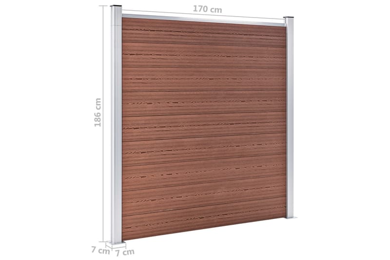 Hagegjerde WPC 699x186 cm brun - Hus & oppussing - Innsynsbeskyttelse & innhegning - Gjerde