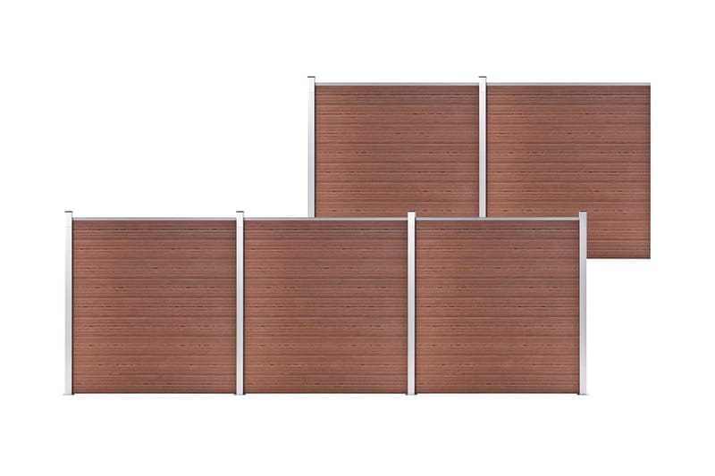 Hagegjerde WPC 872x186 cm brun - Hus & oppussing - Innsynsbeskyttelse & innhegning - Gjerde
