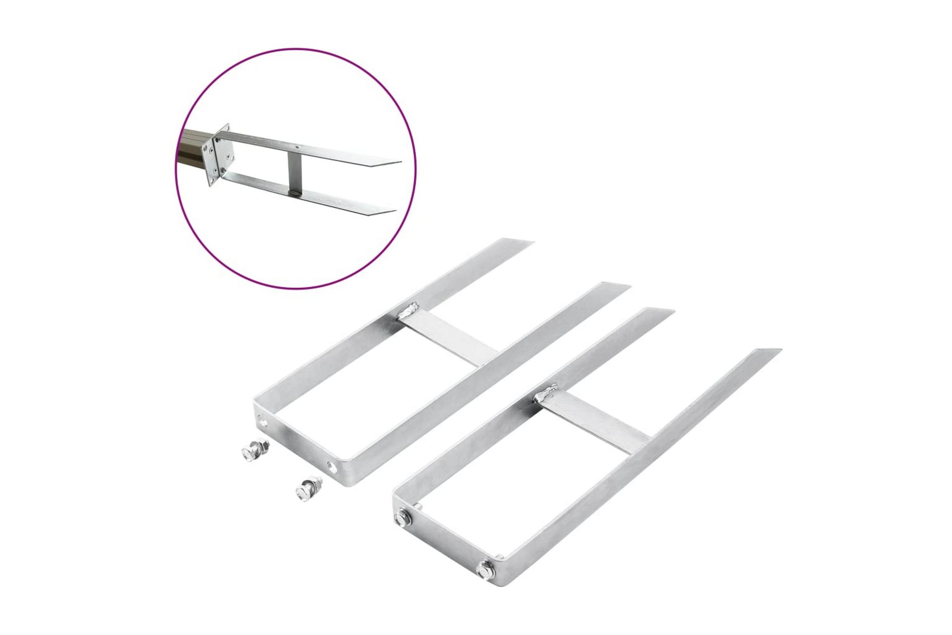 Jordspyd 2 stk for WPC gjerde stål 40 cm - Hus & oppussing - Innsynsbeskyttelse & innhegning - Gjerde