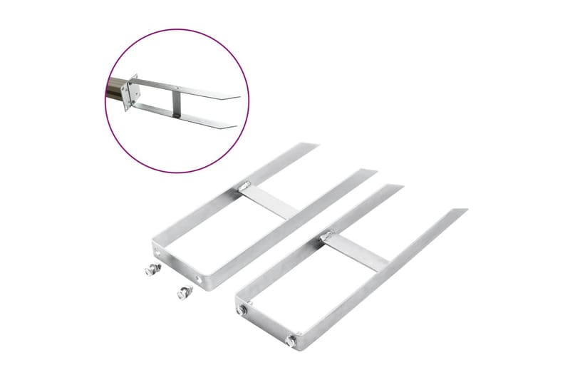 Jordspyd 2 stk for WPC gjerde stål 40 cm - Hus & oppussing - Innsynsbeskyttelse & innhegning - Gjerde