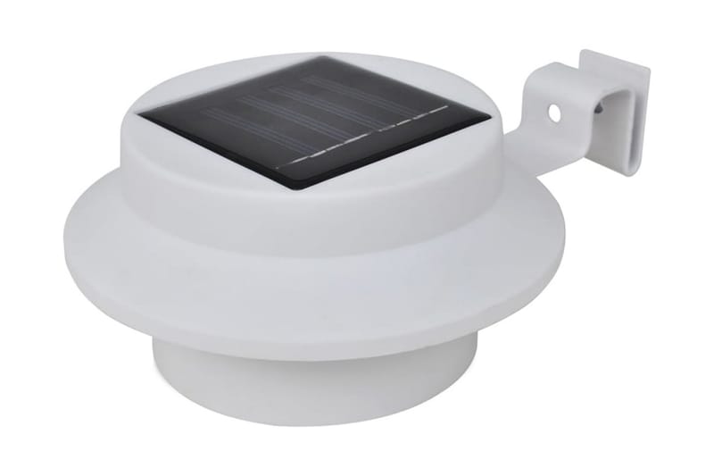 Utendørs soldrevne gjerdelamper 12 stk LED hvit - Tregjerde