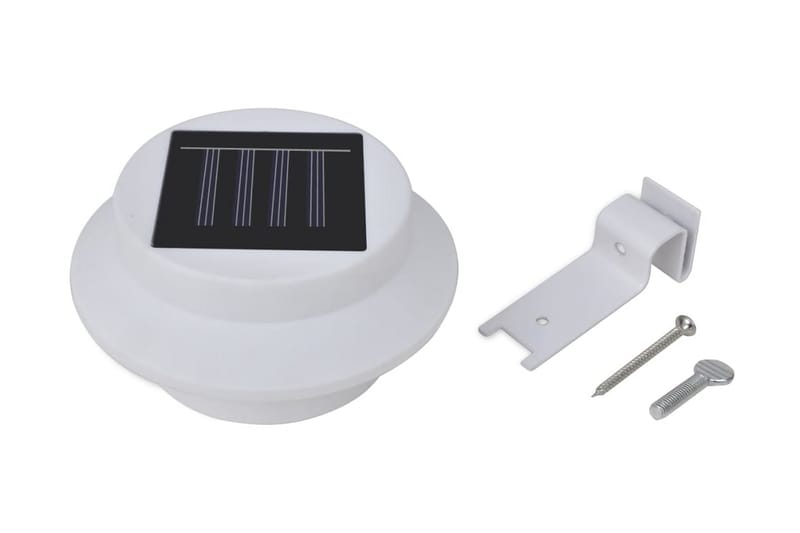 Utendørs soldrevne gjerdelamper 12 stk LED hvit - Hus & oppussing - Innsynsbeskyttelse & innhegning - Gjerde