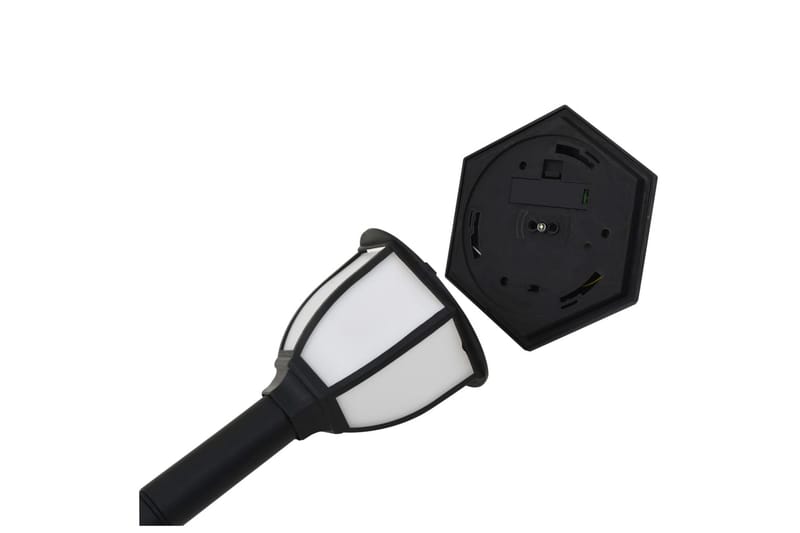 Utendørs sollampe 6 stk LED svart - Hus & oppussing - Innsynsbeskyttelse & innhegning - Gjerde
