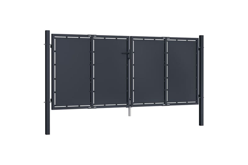 Hageport stål 300x125 cm antrasitt - Hus & oppussing - Innsynsbeskyttelse & innhegning - Port