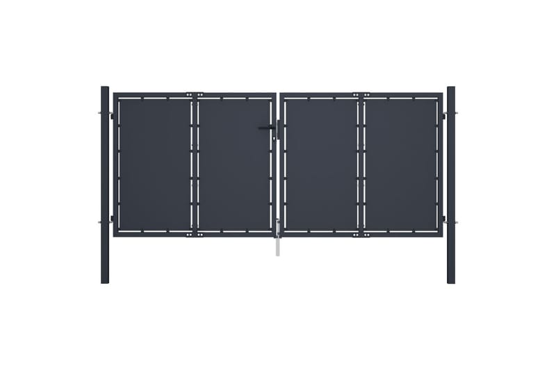 Hageport stål 300x125 cm antrasitt - Hus & oppussing - Innsynsbeskyttelse & innhegning - Port