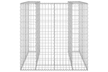 Gabion for søppeldunkskur galvanisert stål 110x100x110 cm - Silver - Hus & oppussing - Innsynsbeskyttelse & innhegning - Mur