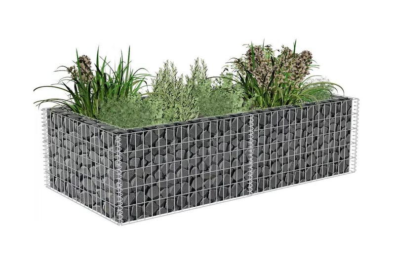 Gabion galvanisert stål 180x90x50 cm - Hus & oppussing - Innsynsbeskyttelse & innhegning - Mur
