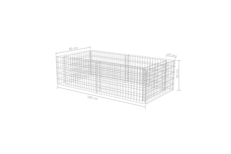 Gabion galvanisert stål 180x90x50 cm - Hus & oppussing - Innsynsbeskyttelse & innhegning - Mur