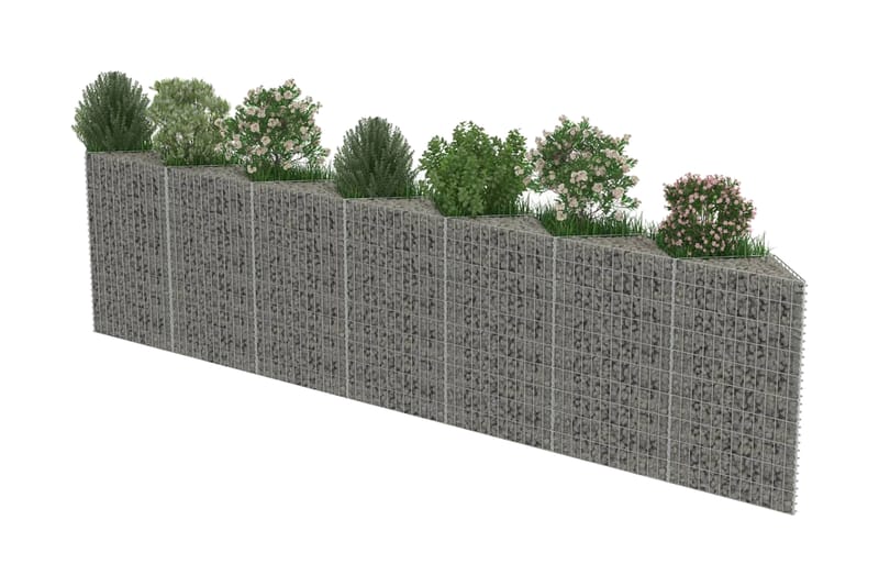 Gabion galvanisert stål 450x30x100 cm - Hus & oppussing - Innsynsbeskyttelse & innhegning - Mur