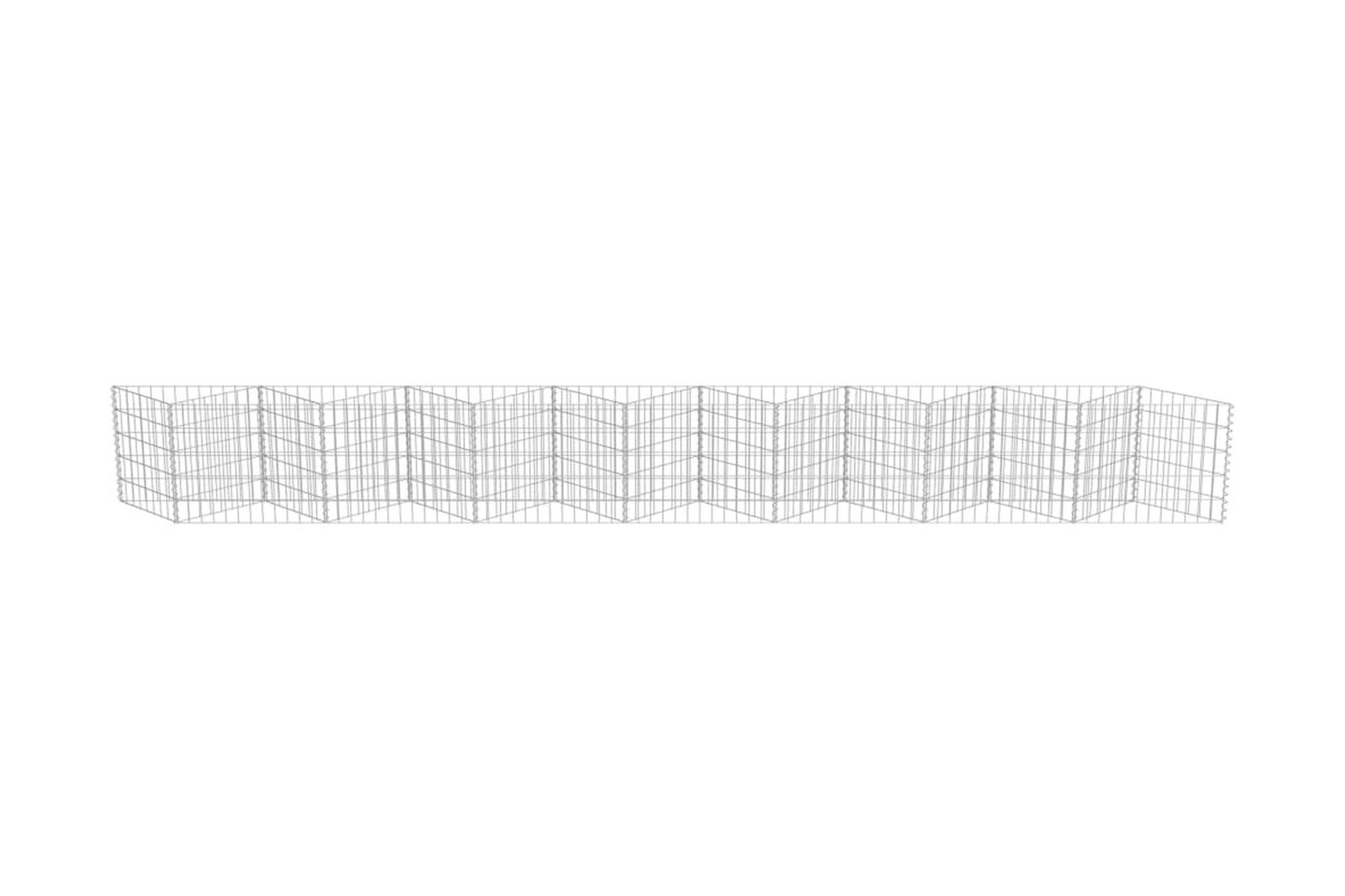 Gabion galvanisert stål 450x30x50 cm - Hus & oppussing - Innsynsbeskyttelse & innhegning - Mur