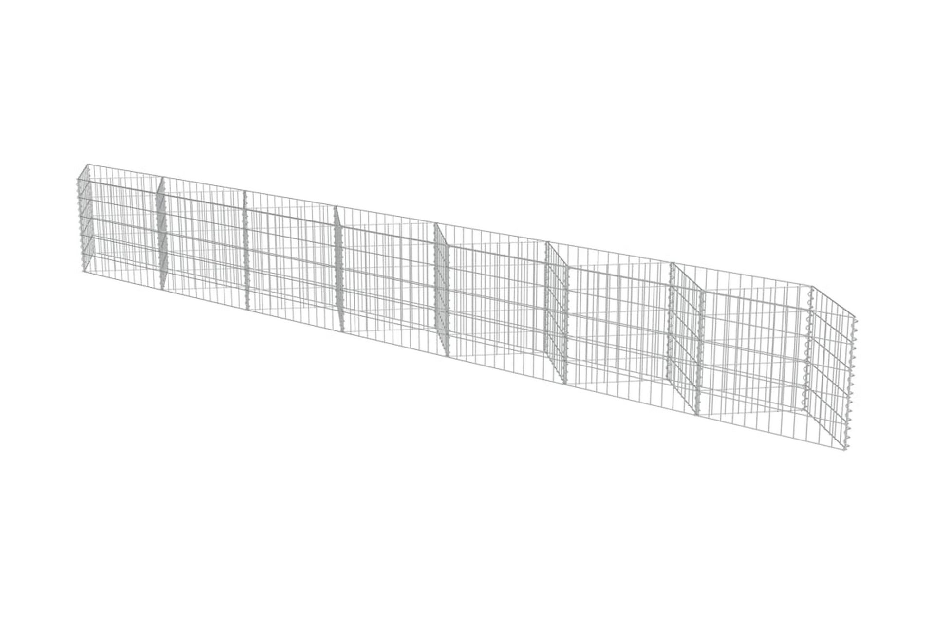 Gabion galvanisert stål 450x30x50 cm - Hus & oppussing - Innsynsbeskyttelse & innhegning - Mur