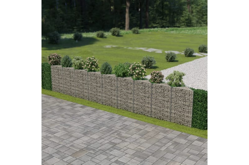 Gabion galvanisert stål 630x30x100 cm - Hus & oppussing - Innsynsbeskyttelse & innhegning - Mur