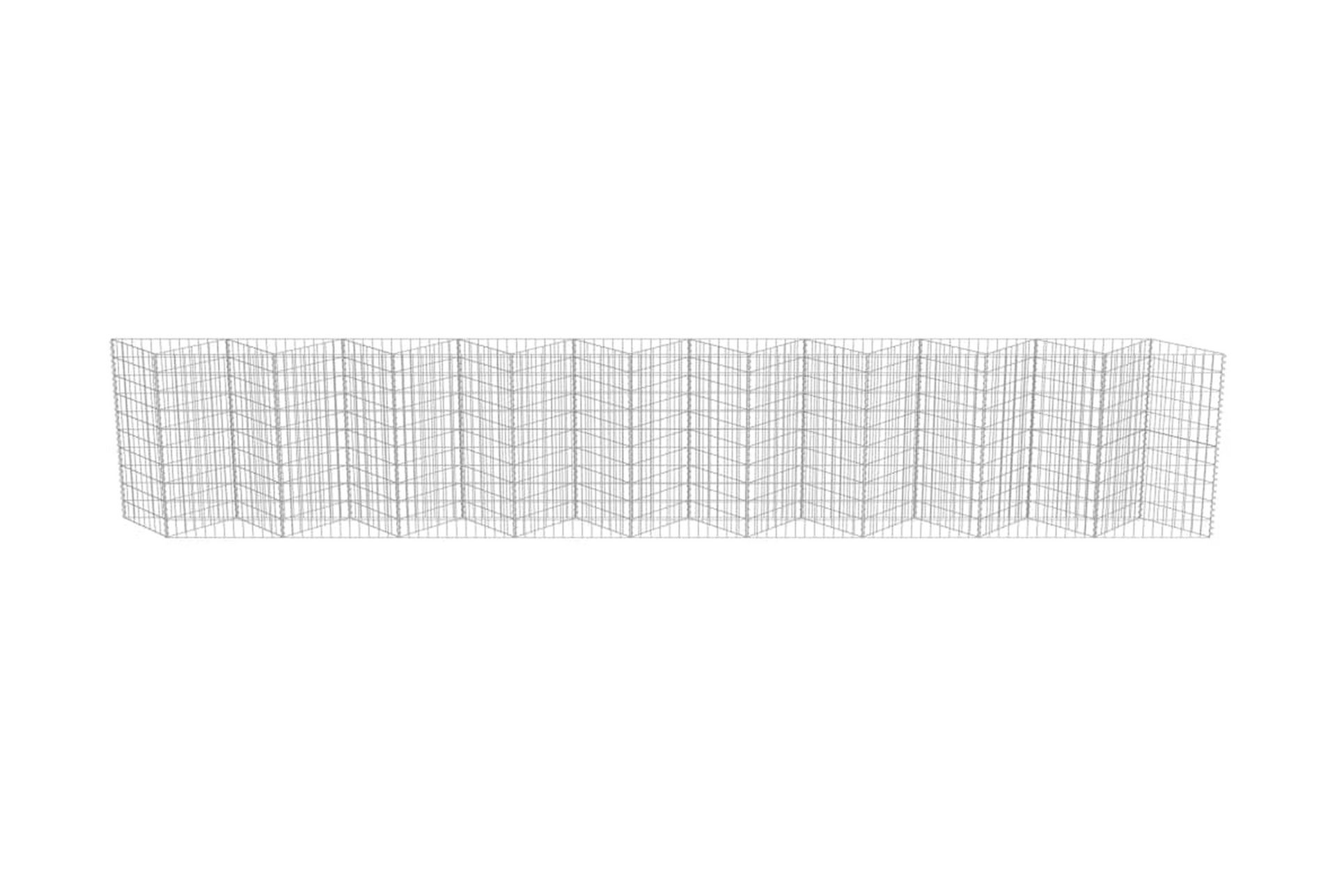 Gabion galvanisert stål 630x30x100 cm - Hus & oppussing - Innsynsbeskyttelse & innhegning - Mur