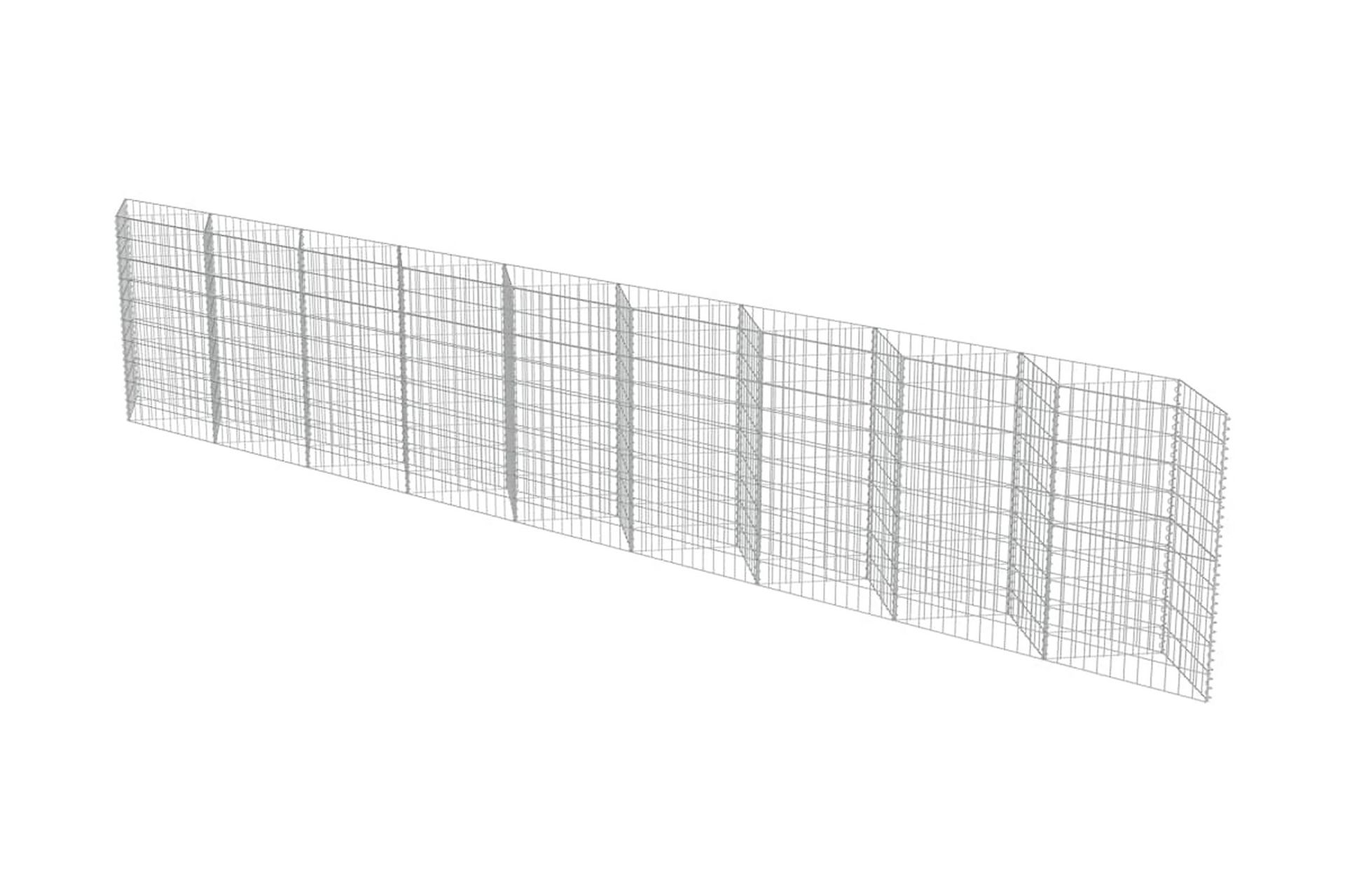 Gabion galvanisert stål 630x30x100 cm - Hus & oppussing - Innsynsbeskyttelse & innhegning - Mur