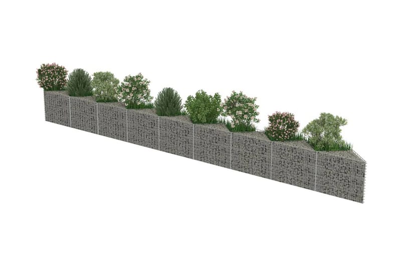 Gabion galvanisert stål 630x30x50 cm - Hus & oppussing - Innsynsbeskyttelse & innhegning - Mur