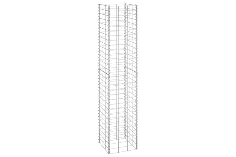 Gabion høybed 3 stk 30x30x150 cm jern - Silver - Hus & oppussing - Innsynsbeskyttelse & innhegning - Mur