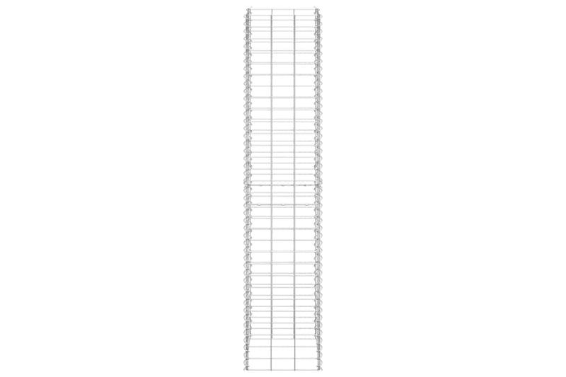 Gabion høybed 3 stk 30x30x150 cm jern - Silver - Hus & oppussing - Innsynsbeskyttelse & innhegning - Mur