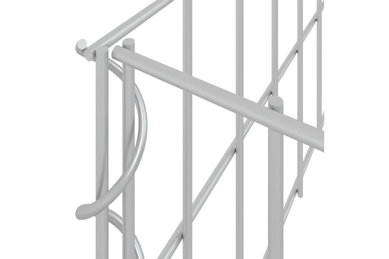 Gabion høybed galvanisert stål 100x100x20 cm - Silver - Hus & oppussing - Innsynsbeskyttelse & innhegning - Mur