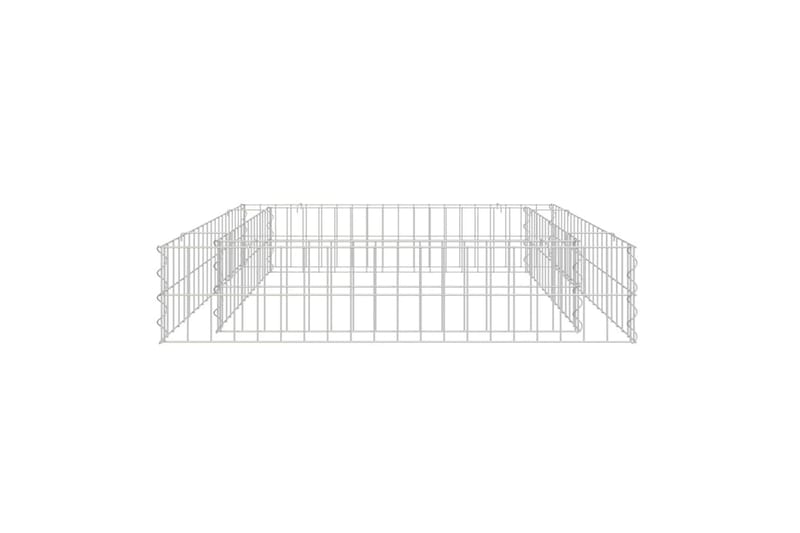 Gabion høybed galvanisert stål 100x100x20 cm - Silver - Hus & oppussing - Innsynsbeskyttelse & innhegning - Mur