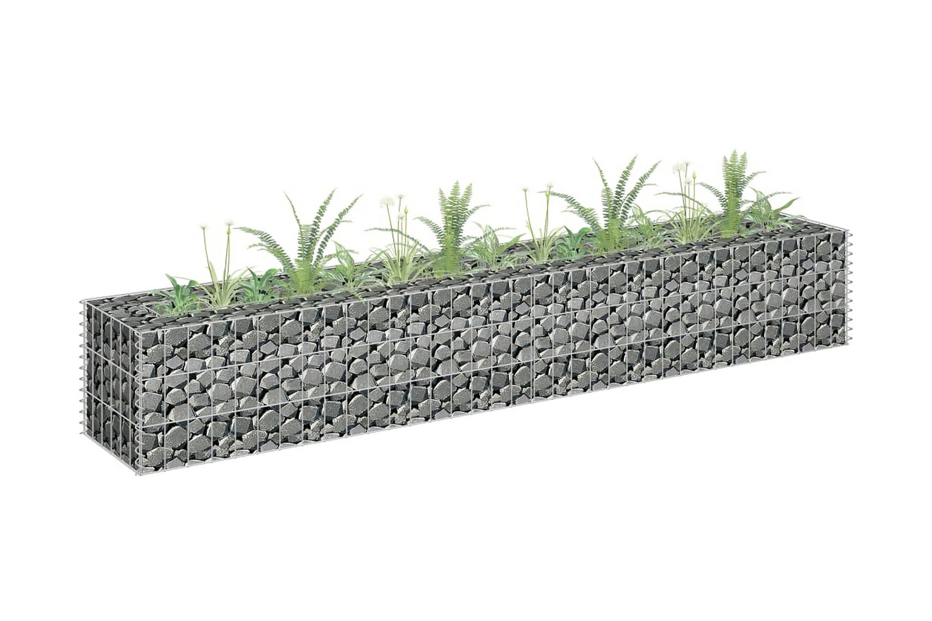 Gabion høybed galvanisert stål 180x30x30 cm - Hus & oppussing - Innsynsbeskyttelse & innhegning - Mur