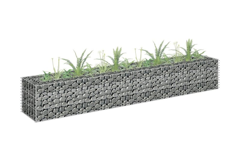 Gabion høybed galvanisert stål 180x30x30 cm - Hus & oppussing - Innsynsbeskyttelse & innhegning - Mur
