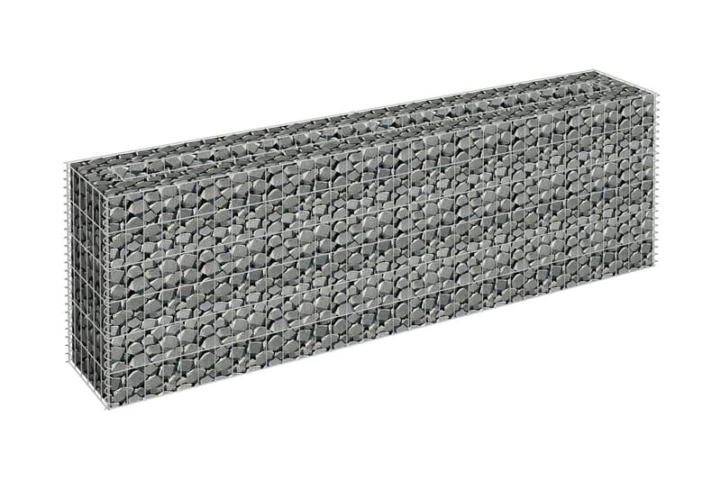 Gabion høybed galvanisert stål 180x30x60 cm - Silver - Hus & oppussing - Innsynsbeskyttelse & innhegning - Mur