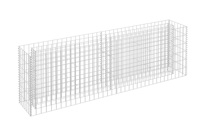 Gabion høybed galvanisert stål 180x30x60 cm - Silver - Hus & oppussing - Innsynsbeskyttelse & innhegning - Mur