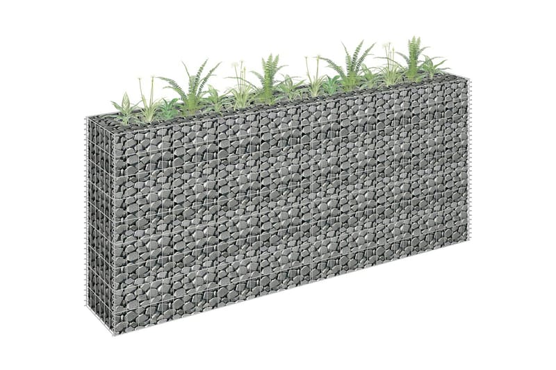 Gabion høybed galvanisert stål 180x30x90 cm - Hus & oppussing - Innsynsbeskyttelse & innhegning - Mur