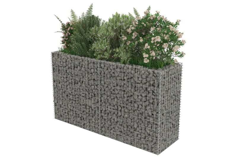 Gabion høybed galvanisert stål 180x50x100 cm - Hus & oppussing - Innsynsbeskyttelse & innhegning - Mur