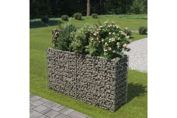 Gabion høybed galvanisert stål 180x50x100 cm - Hus & oppussing - Innsynsbeskyttelse & innhegning - Mur