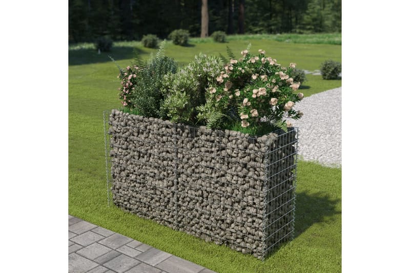 Gabion høybed galvanisert stål 180x50x100 cm - Hus & oppussing - Innsynsbeskyttelse & innhegning - Mur