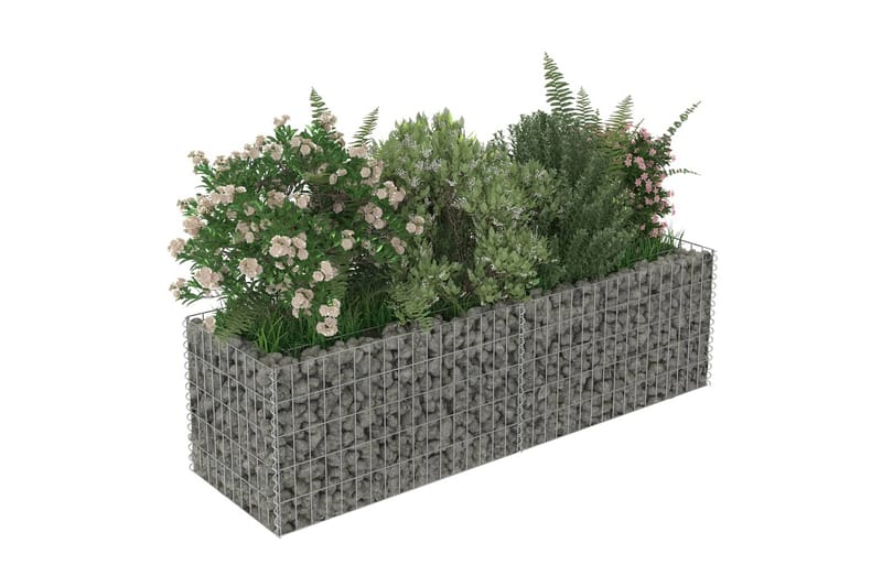 Gabion høybed galvanisert stål 180x50x50 cm - Hus & oppussing - Innsynsbeskyttelse & innhegning - Mur