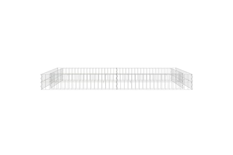 Gabion høybed galvanisert stål 200x100x20 cm - Silver - Hus & oppussing - Innsynsbeskyttelse & innhegning - Mur