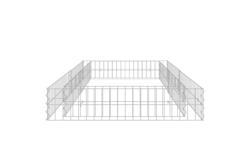 Gabion høybed galvanisert stål 200x100x20 cm - Silver - Hus & oppussing - Innsynsbeskyttelse & innhegning - Mur