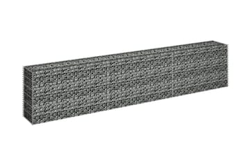 Gabion høybed galvanisert stål 270x30x60 cm - Silver - Hus & oppussing - Innsynsbeskyttelse & innhegning - Mur