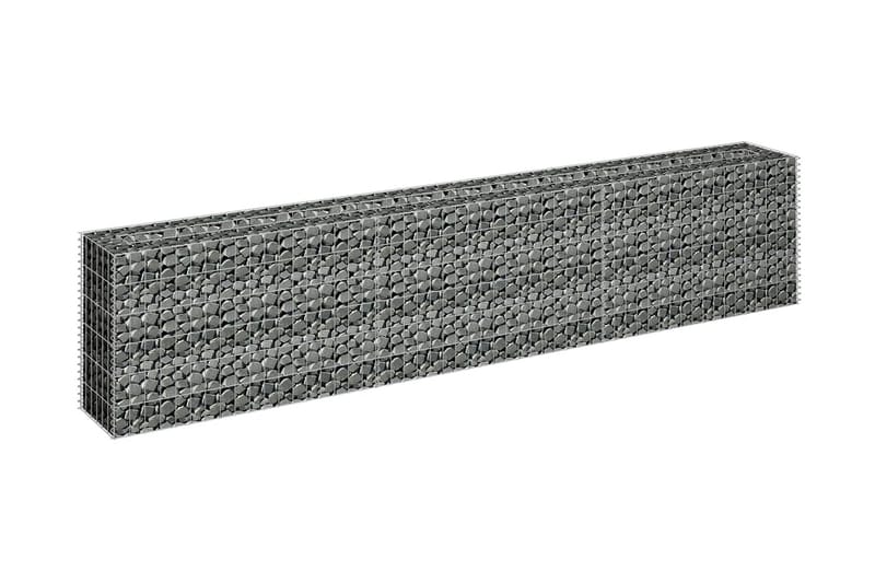 Gabion høybed galvanisert stål 270x30x60 cm - Silver - Hus & oppussing - Innsynsbeskyttelse & innhegning - Mur