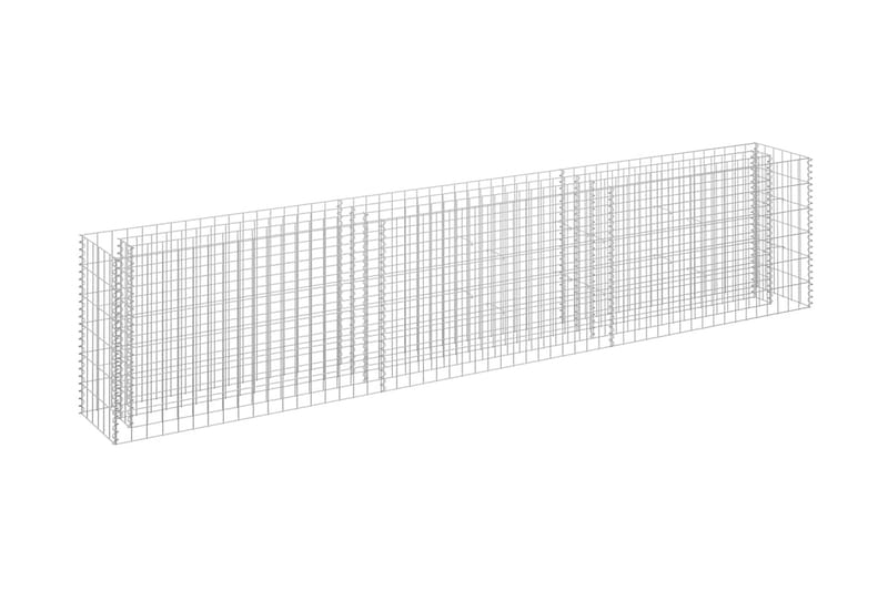 Gabion høybed galvanisert stål 270x30x60 cm - Silver - Hus & oppussing - Innsynsbeskyttelse & innhegning - Mur