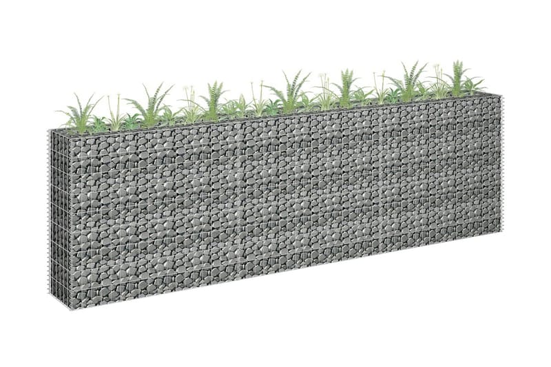 Gabion høybed galvanisert stål 270x30x90 cm - Hus & oppussing - Innsynsbeskyttelse & innhegning - Mur