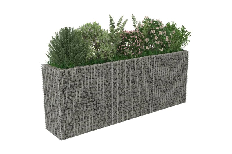 Gabion høybed galvanisert stål 270x50x100 cm - Hus & oppussing - Innsynsbeskyttelse & innhegning - Mur