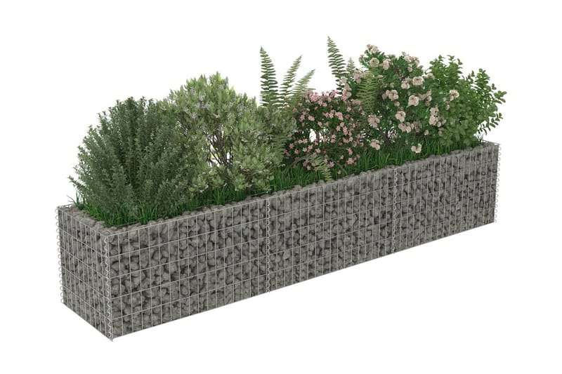 Gabion høybed galvanisert stål 270x50x50 cm - Hus & oppussing - Innsynsbeskyttelse & innhegning - Mur