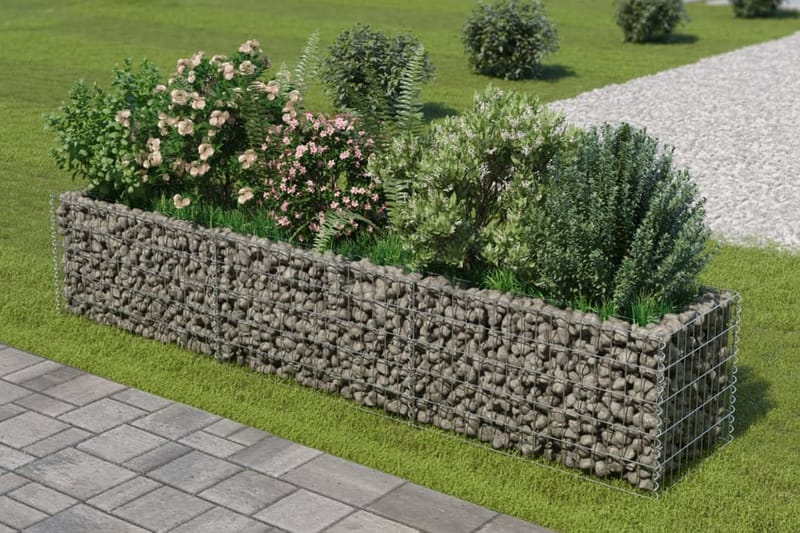Gabion høybed galvanisert stål 270x50x50 cm - Hus & oppussing - Innsynsbeskyttelse & innhegning - Mur