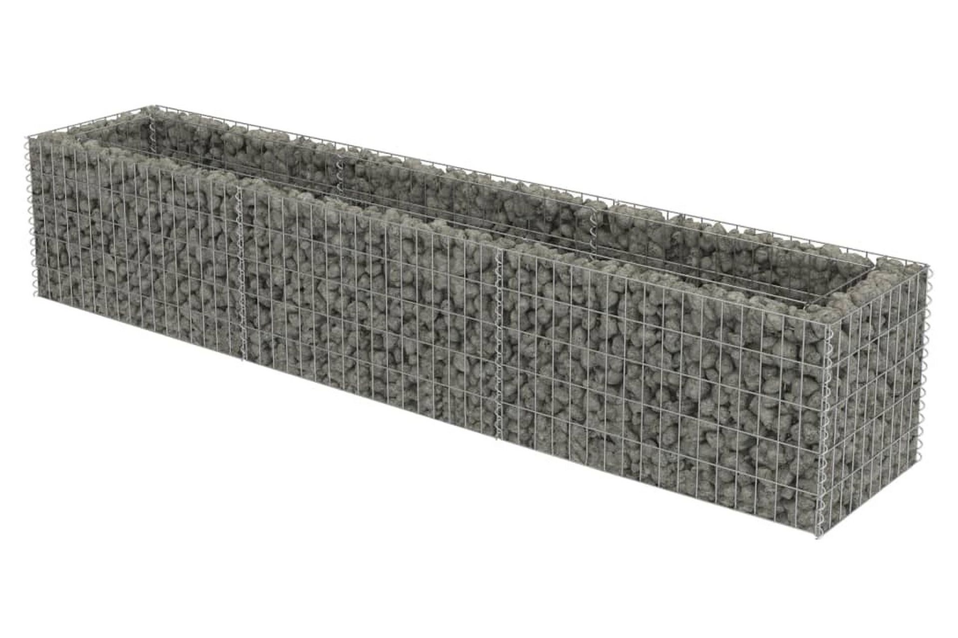 Gabion høybed galvanisert stål 270x50x50 cm - Hus & oppussing - Innsynsbeskyttelse & innhegning - Mur